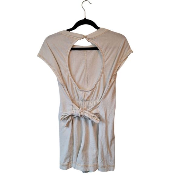 Out From Under Urban Outfitters Women's Cream Jersey Knit Open Back Romper SZ M - Picture 2 of 5